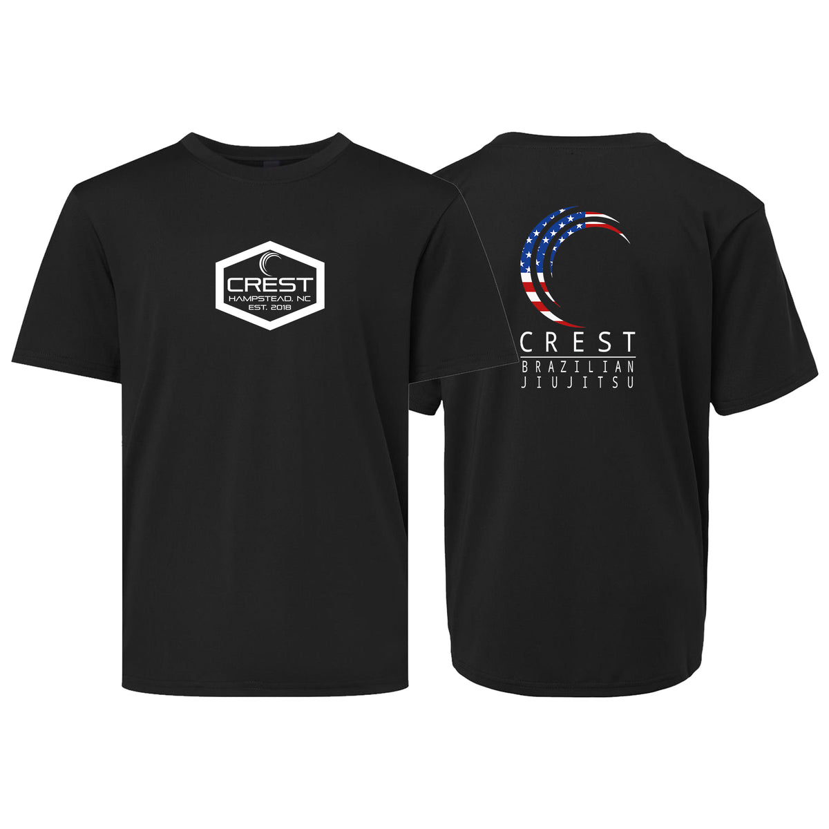Crest Brazilian Jiu Jitsu Academy Dry Fit Kids Shirts #8008 A