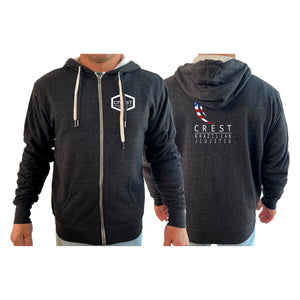Crest Brazilian Jiu Jitsu Academy Sherpa Lined Zip-Up Hoodie #8008 A