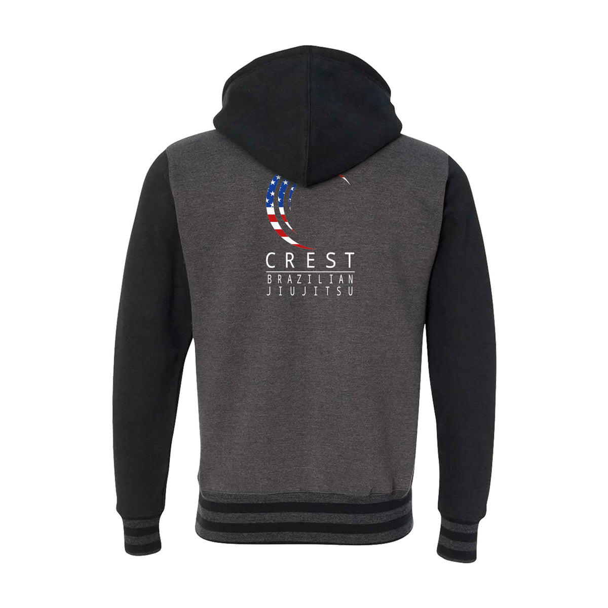 Crest Brazilian Jiu Jitsu Academy Varsity Zip-Up Hoodies #8008 A