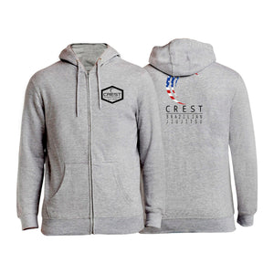 Crest Brazilian Jiu Jitsu Academy Zip-Up Hoodies #8008 A