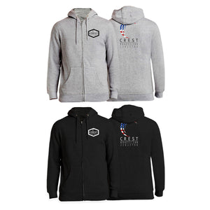 Crest Brazilian Jiu Jitsu Academy Zip-Up Hoodies #8008 A