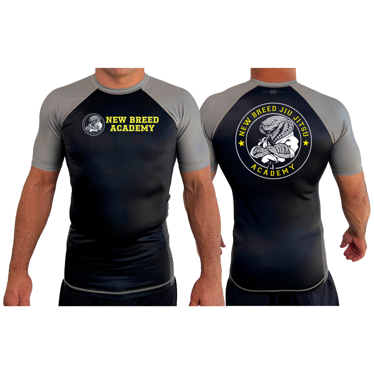 New Breed All Black Ranked Short Sleeve Rash Guards  #8009