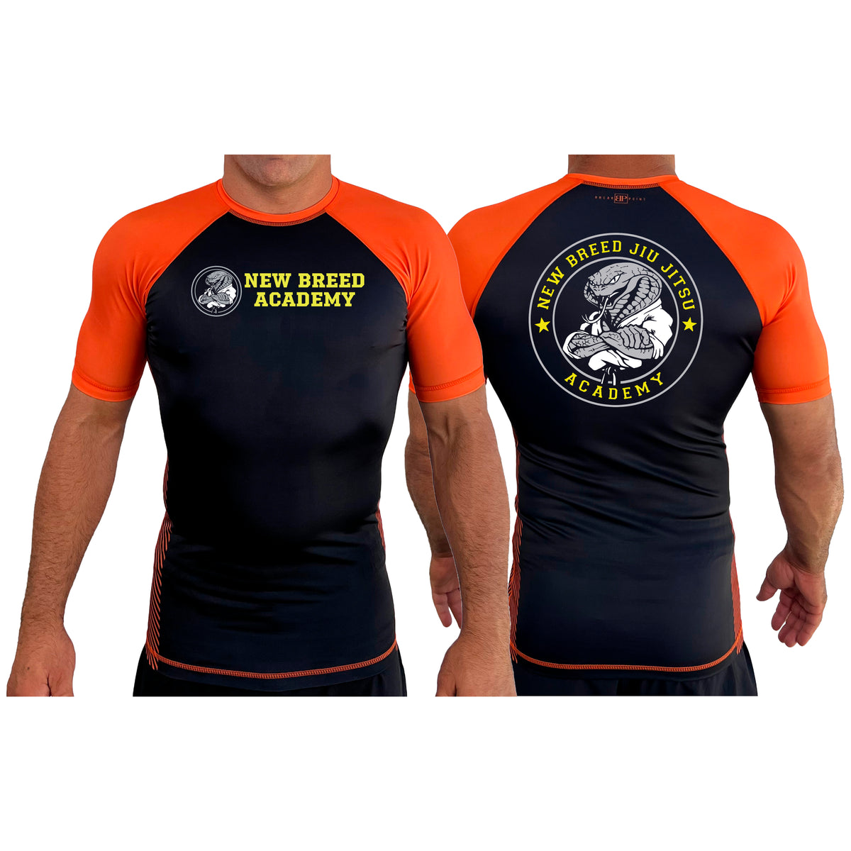 New Breed All Black Ranked Short Sleeve Rash Guards  #8009