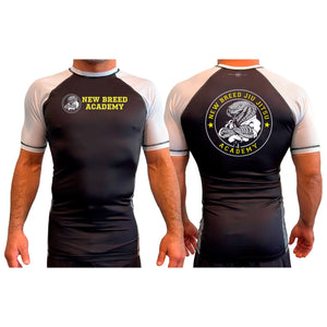 New Breed All Black Ranked Short Sleeve Rash Guards  #8009
