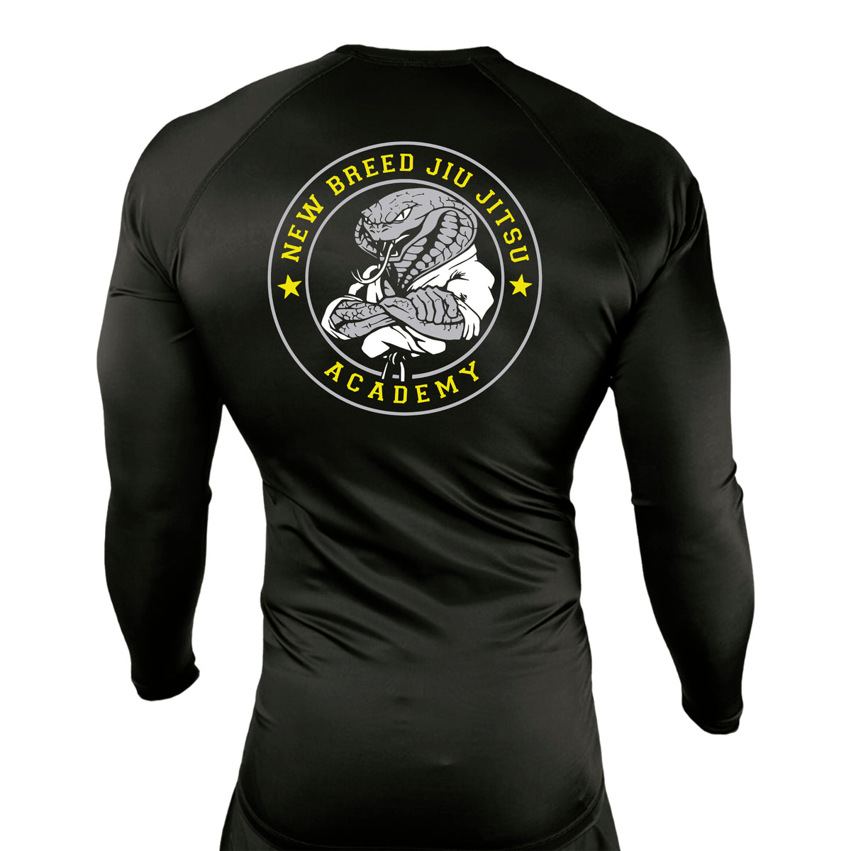 New Breed All Black Custom Rash Guards Long Sleeves #8009