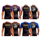 New Breed All Black Ranked Short Sleeve Rash Guards #8009