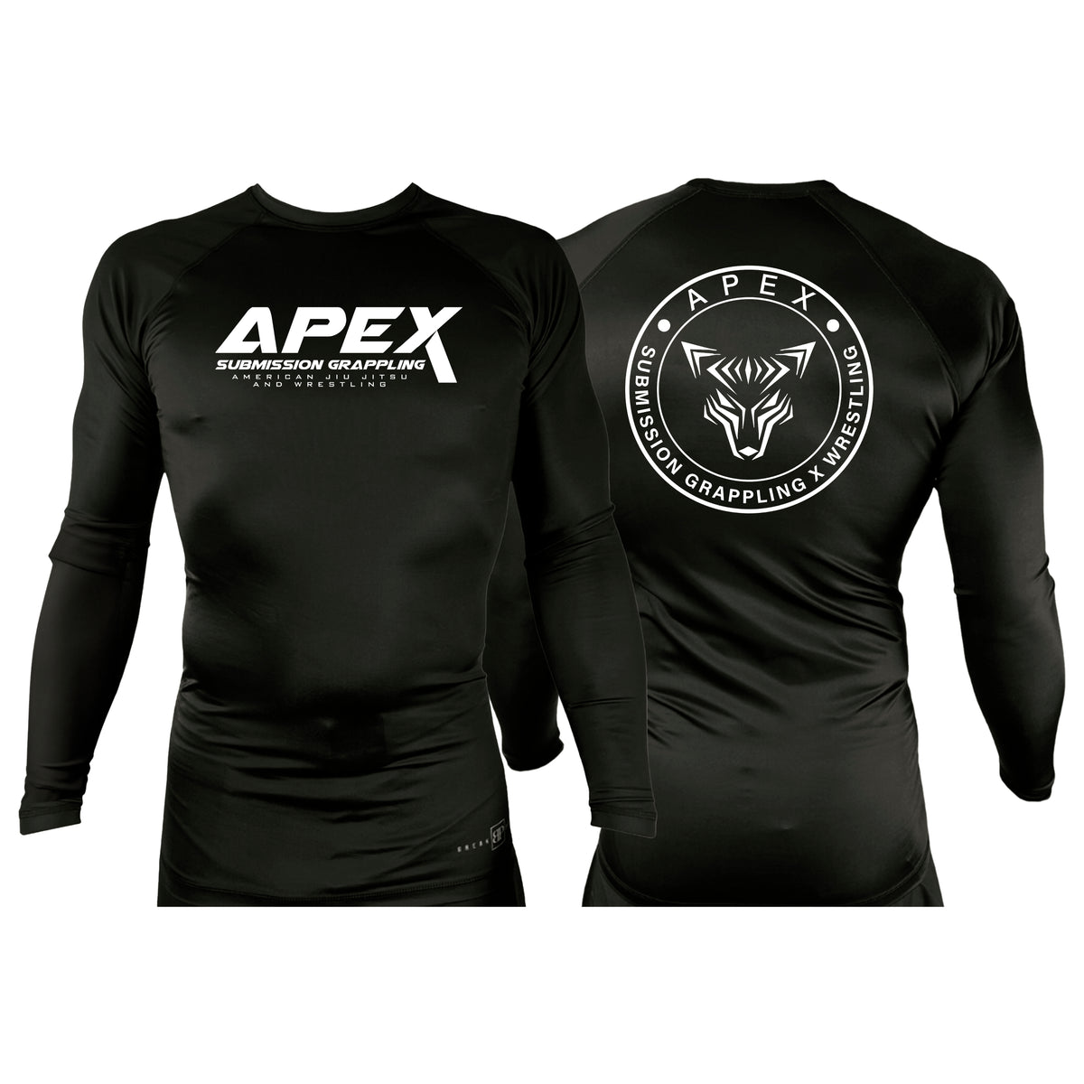 American Top Team Ashburn All Black Custom Rash Guards Long Sleeves #8010