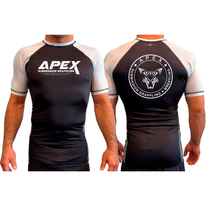 American Top Team Ashburn All Black Ranked Short Sleeve Rash Guards #8010