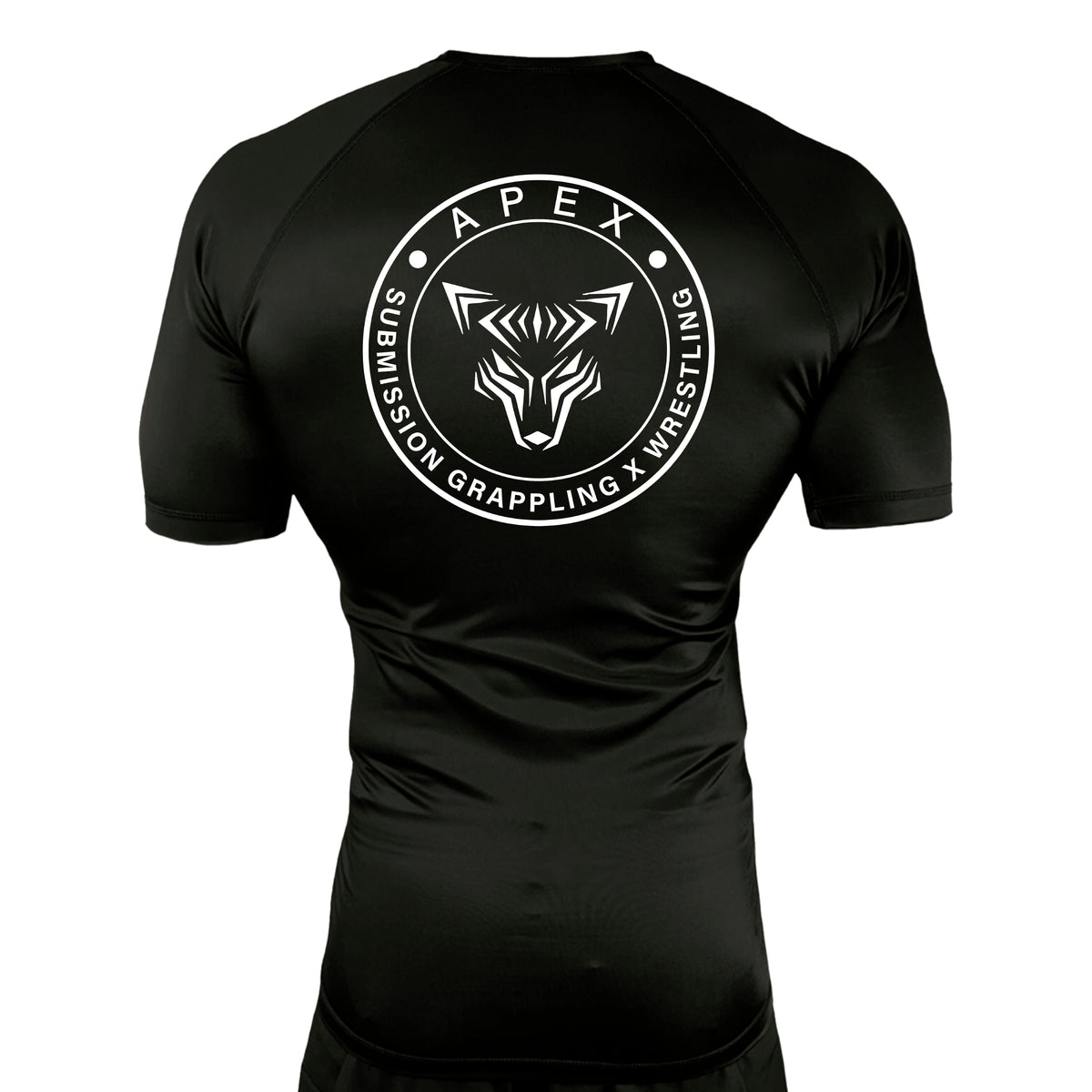 American Top Team Ashburn All Black Custom Rash Guards Short Sleeves #8010