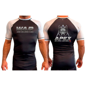 American Top Team Ashburn All Black Ranked Short Sleeve Rash Guards #8010 C