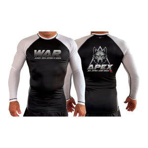 American Top Team Ashburn All Black Ranked Long Sleeve Rash Guards #8010 C