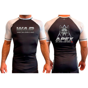 American Top Team Ashburn All Black Ranked Short Sleeve Rash Guards #8010 C