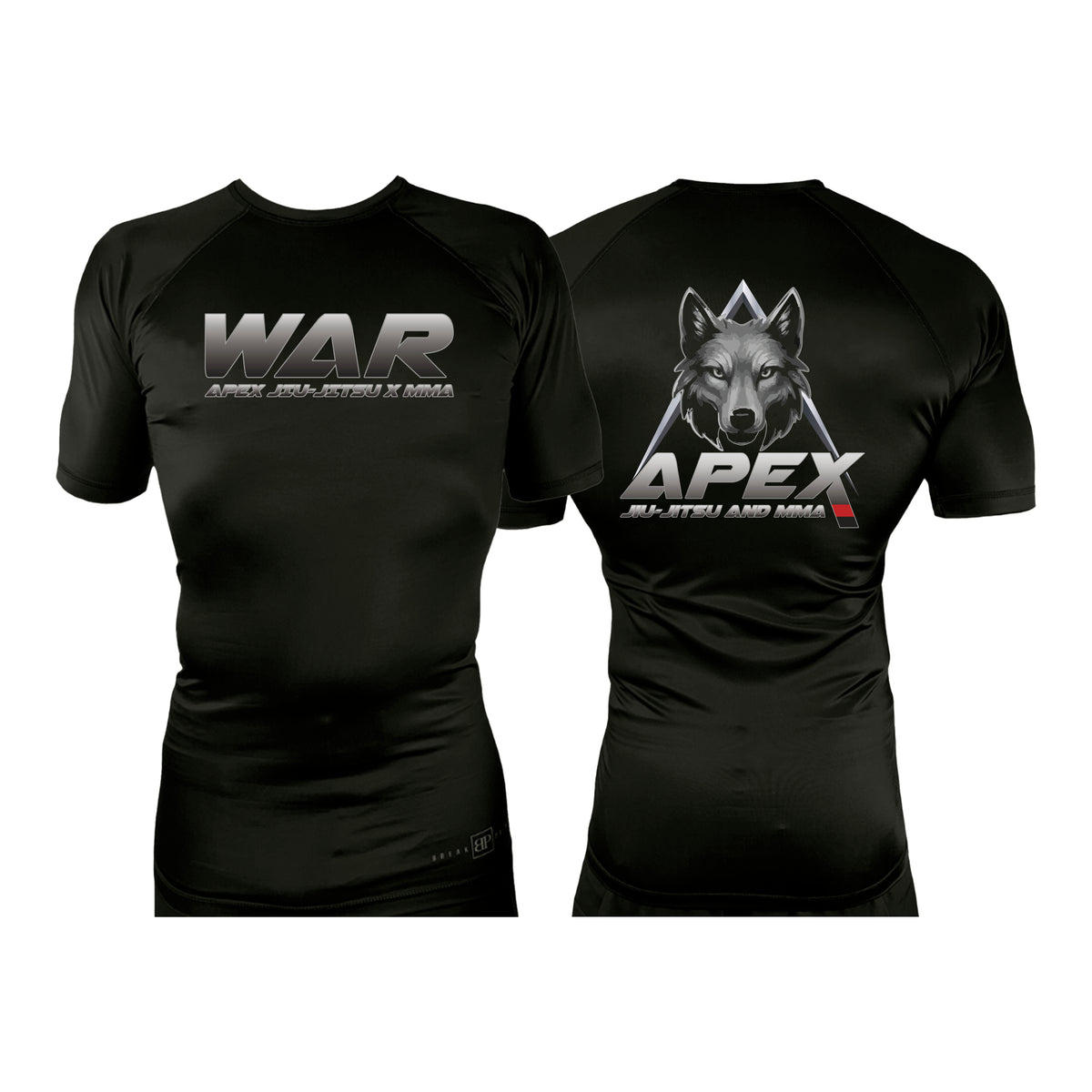 American Top Team Ashburn All Black Custom Rash Guards Short Sleeves #8010 C