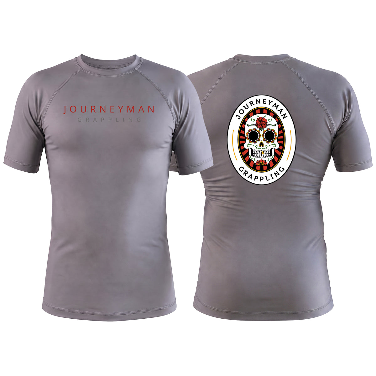 Journeyman Grappling Gray Custom Rash Guards Short Sleeve #8011 A