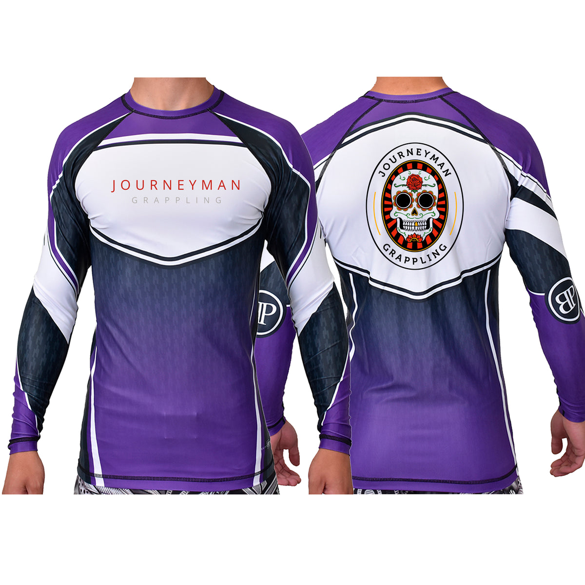 Journeyman Grappling Academy Ranked Long Sleeve Rash Guards #8011 A