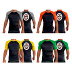 Journeyman Grappling All Black Ranked Short Sleeve Rash Guards  #8011 A