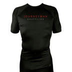 Journeyman Grappling All Black Custom Rash Guards Short Sleeves #8011 A
