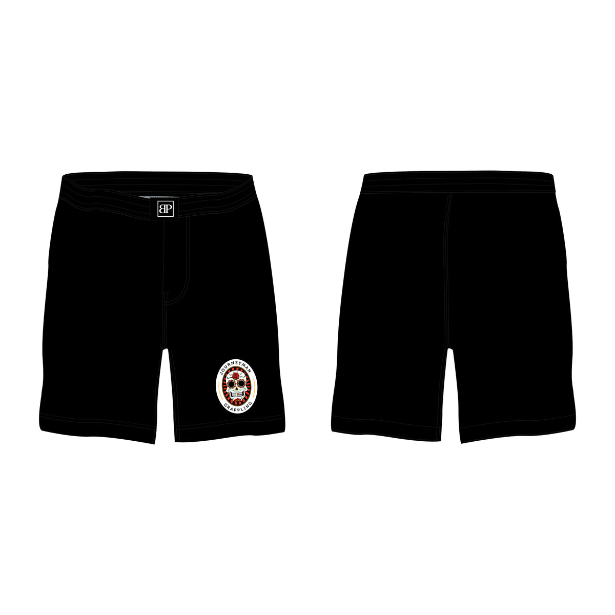 Journeyman Grappling All Black Custom Shorts #8011 A