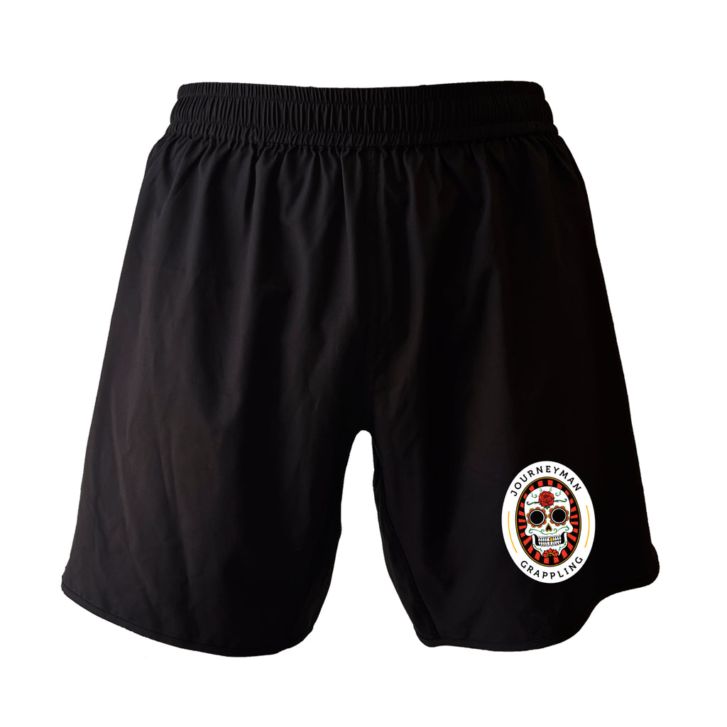 Journeyman Grappling All Black Custom Shorts 2.0 #8011 A