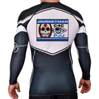 Journeyman Grappling Academy Rash Guards Black/White #8011 E