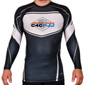 Journeyman Grappling Academy Rash Guards Black/White #8011 E