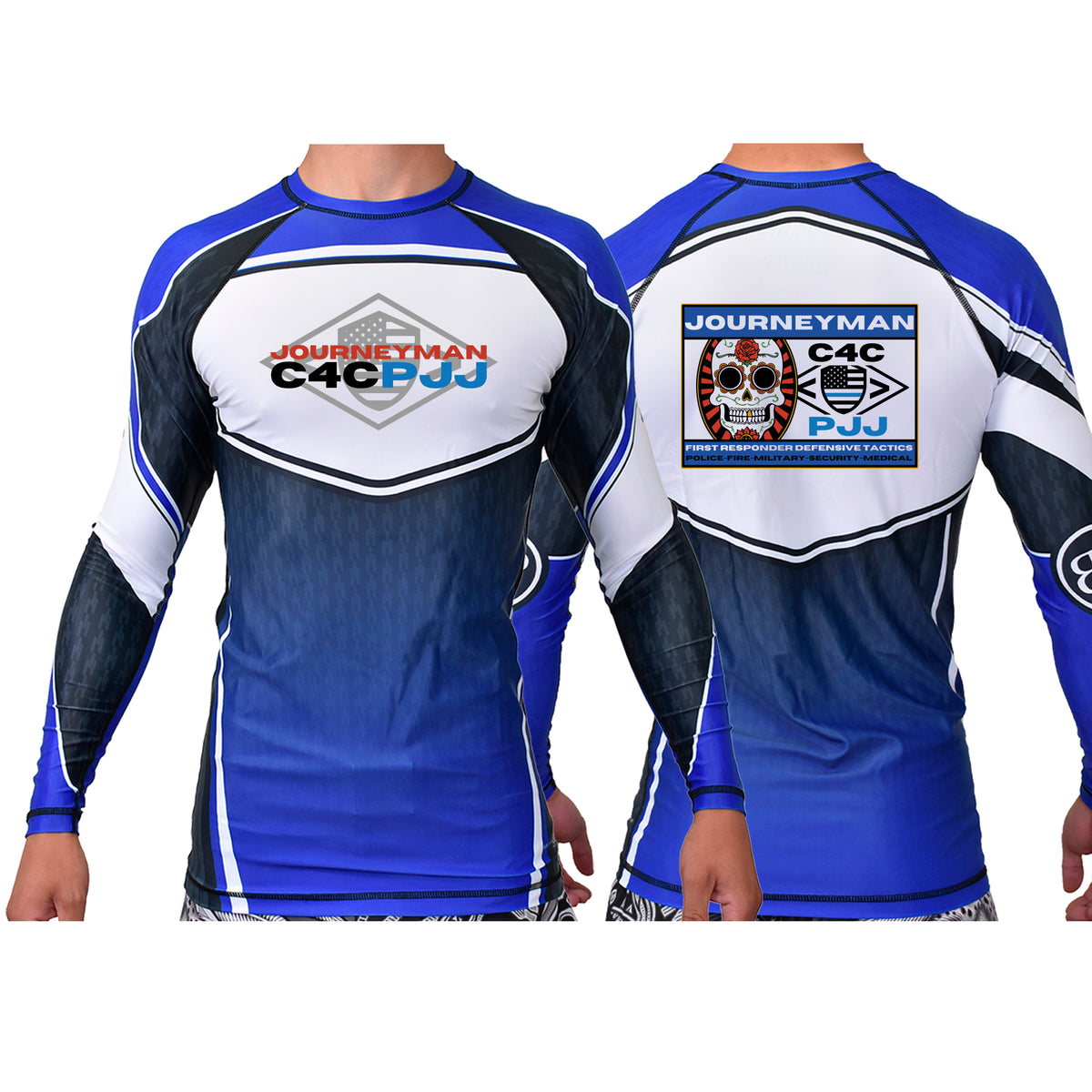 Journeyman Grappling Academy Ranked Long Sleeve Rash Guards #8011 E