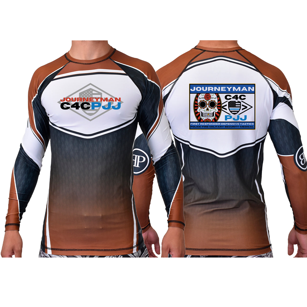 Journeyman Grappling Academy Ranked Long Sleeve Rash Guards #8011 E