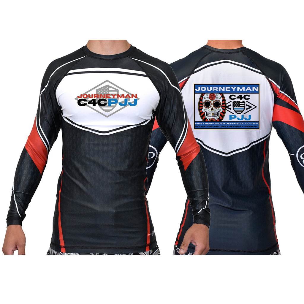 Journeyman Grappling Academy Ranked Long Sleeve Rash Guards #8011 E