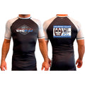 Journeyman Grappling All Black Ranked Short Sleeve Rash Guards #8011 E