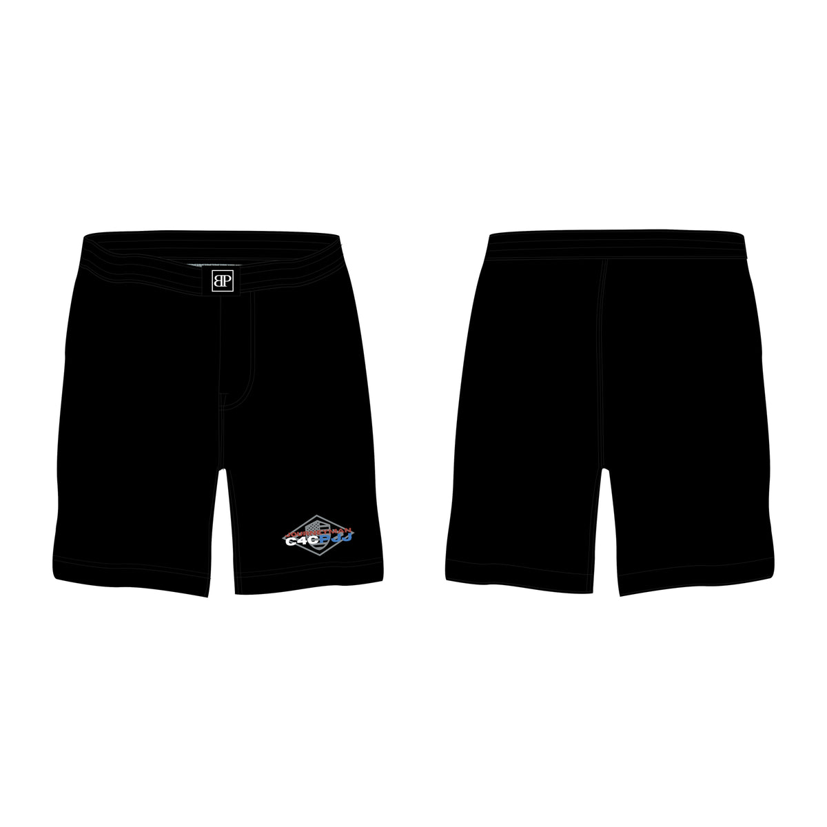 Journeyman Grappling All Black Custom Shorts #8011 E
