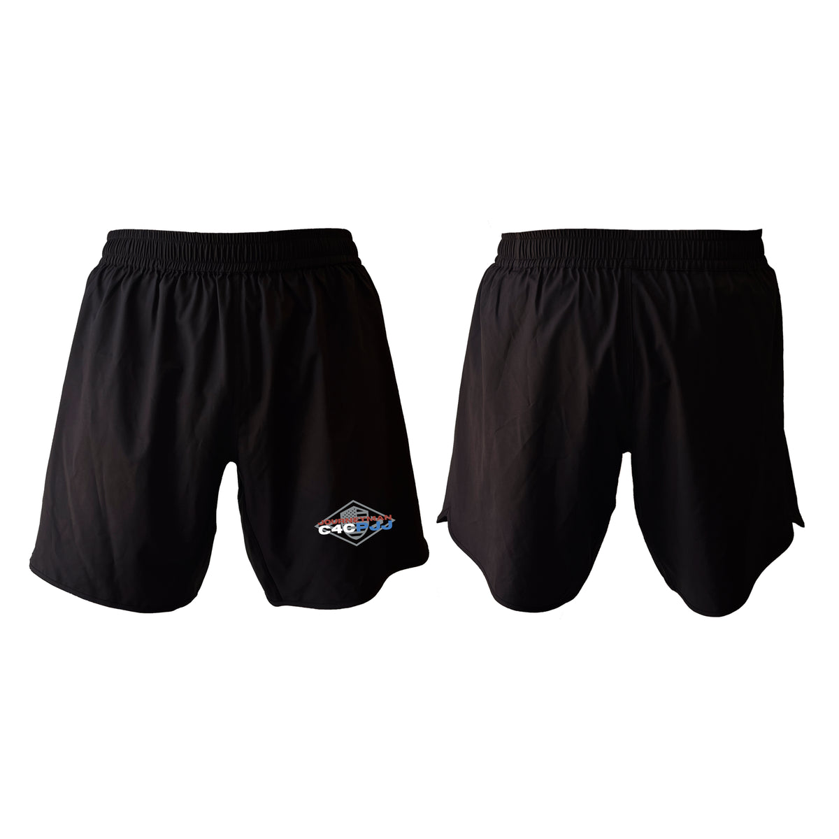 Journeyman Grappling All Black Custom Shorts 2.0 #8011 E
