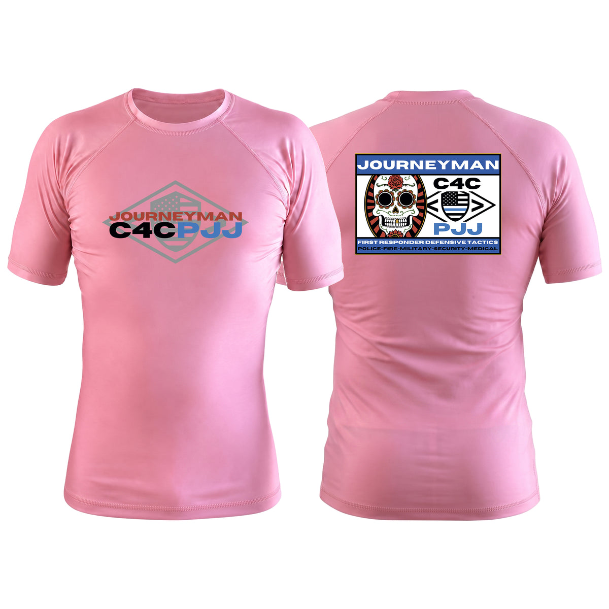 Journeyman Grappling Pink Custom Rash Guards Short Sleeve #8011 E