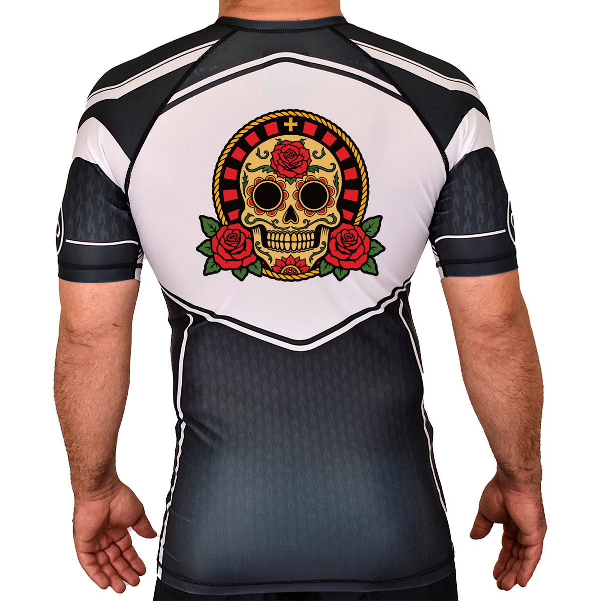 Journeyman Grappling Academy Rash Guards Black/White #8011 G