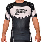 Journeyman Grappling Academy Rash Guards Black/White #8011 G