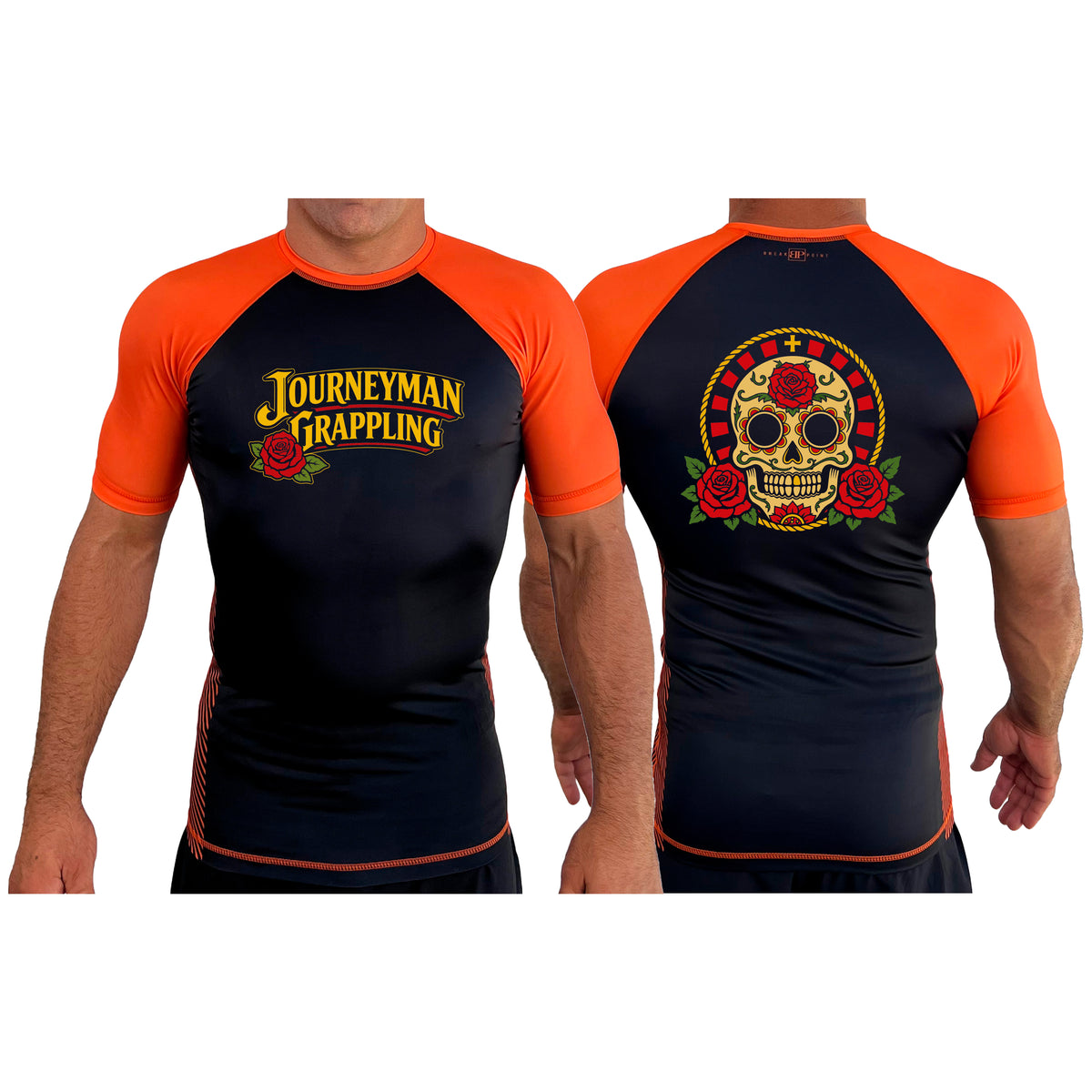 Journeyman Grappling All Black Ranked Short Sleeve Rash Guards #8011 G