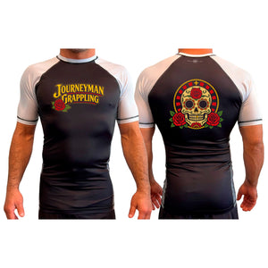 Journeyman Grappling All Black Ranked Short Sleeve Rash Guards #8011 G