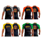 Journeyman Grappling All Black Ranked Short Sleeve Rash Guards #8011 G