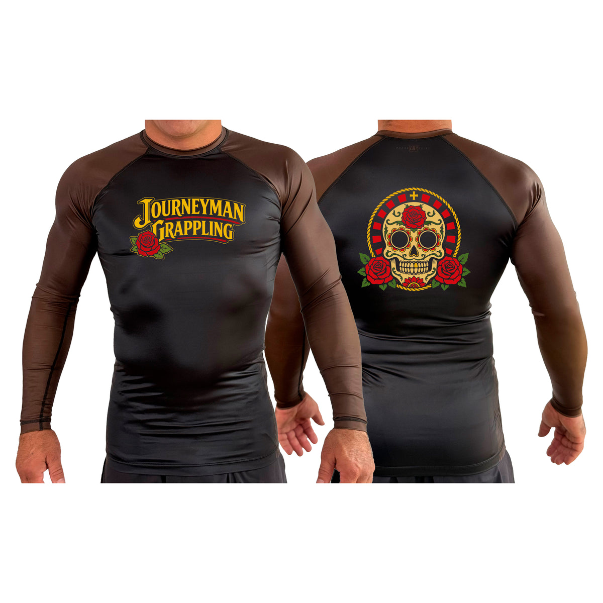 Journeyman Grappling All Black Ranked Long Sleeve Rash Guards #8011 G