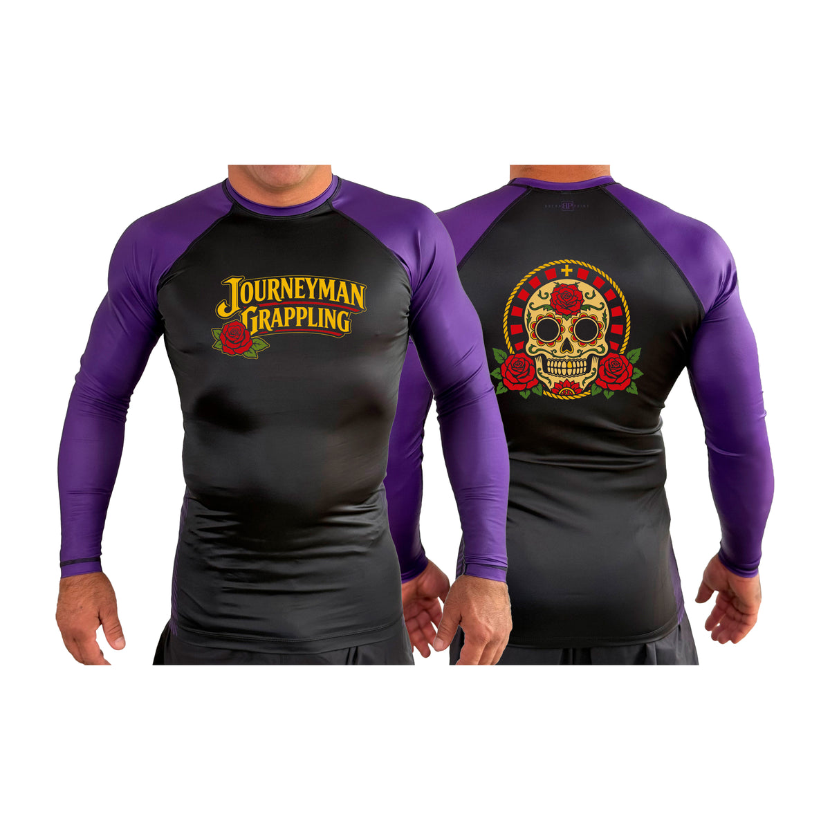 Journeyman Grappling All Black Ranked Long Sleeve Rash Guards #8011 G