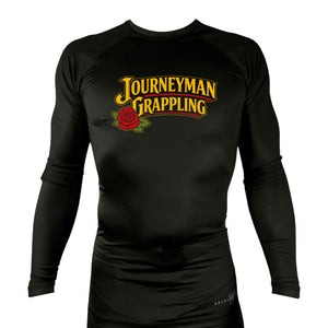 Journeyman Grappling All Black Rash Guards Long Sleeves #8011 G