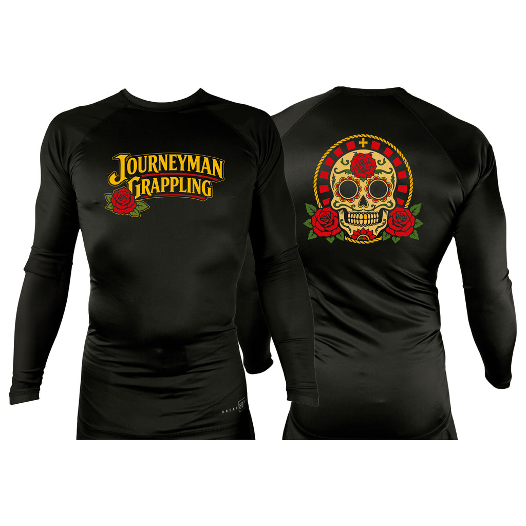 Journeyman Grappling All Black Rash Guards Long Sleeves #8011 G