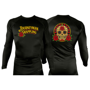 Journeyman Grappling All Black Rash Guards Long Sleeves #8011 G