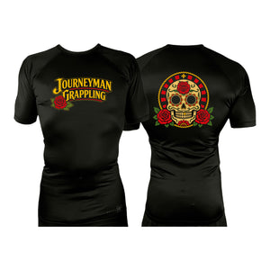 Journeyman Grappling All Black Rash Guards Short Sleeves #8011 G