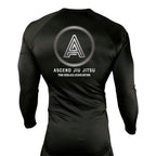 Ascend Jiu Jitsu All Black Custom Rash Guards Long Sleeves #8012 D