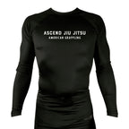 Ascend Jiu Jitsu All Black Custom Rash Guards Long Sleeves #8012 D