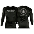 Ascend Jiu Jitsu All Black Custom Rash Guards Long Sleeves #8012 D