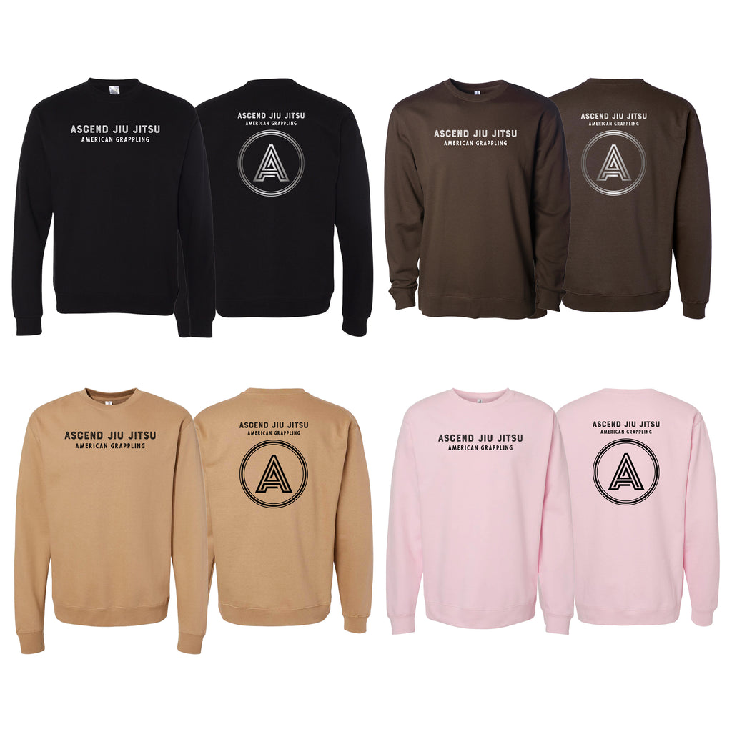 Ascend Jiu Jitsu Academy Crewneck Sweatshirt #8012 A