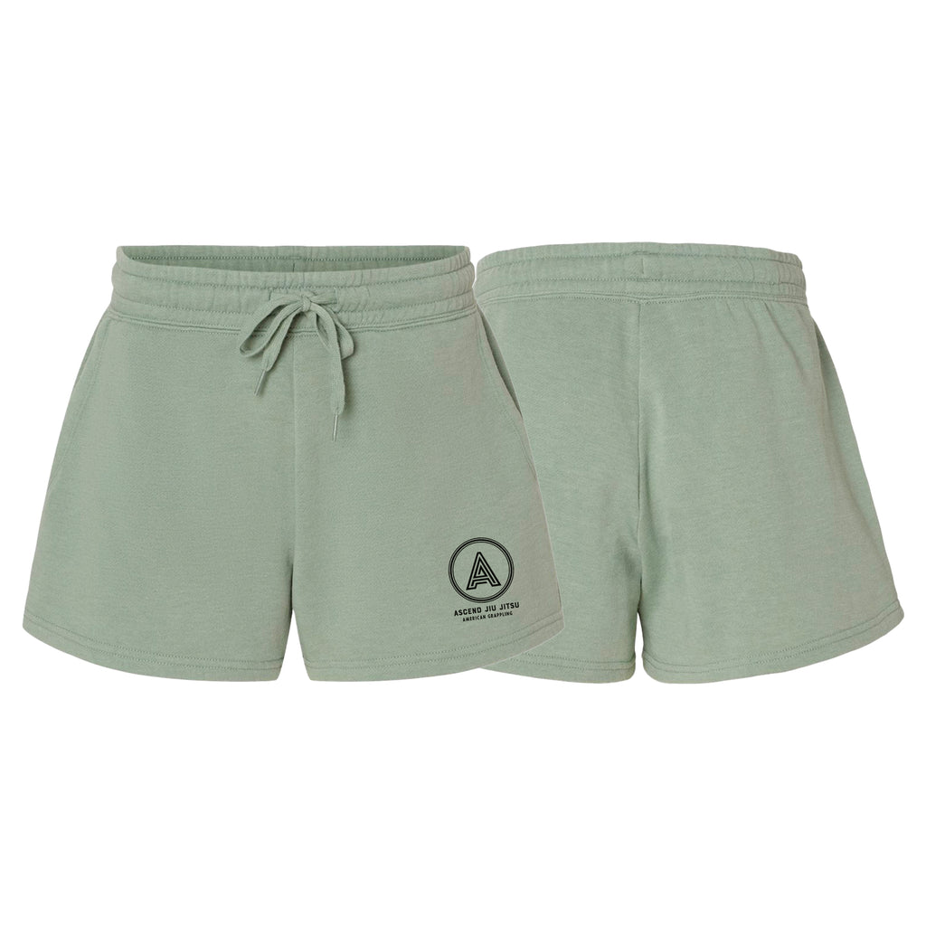 Ascend Jiu Jitsu Women's Sweatshorts - Black and Charcoal #8012