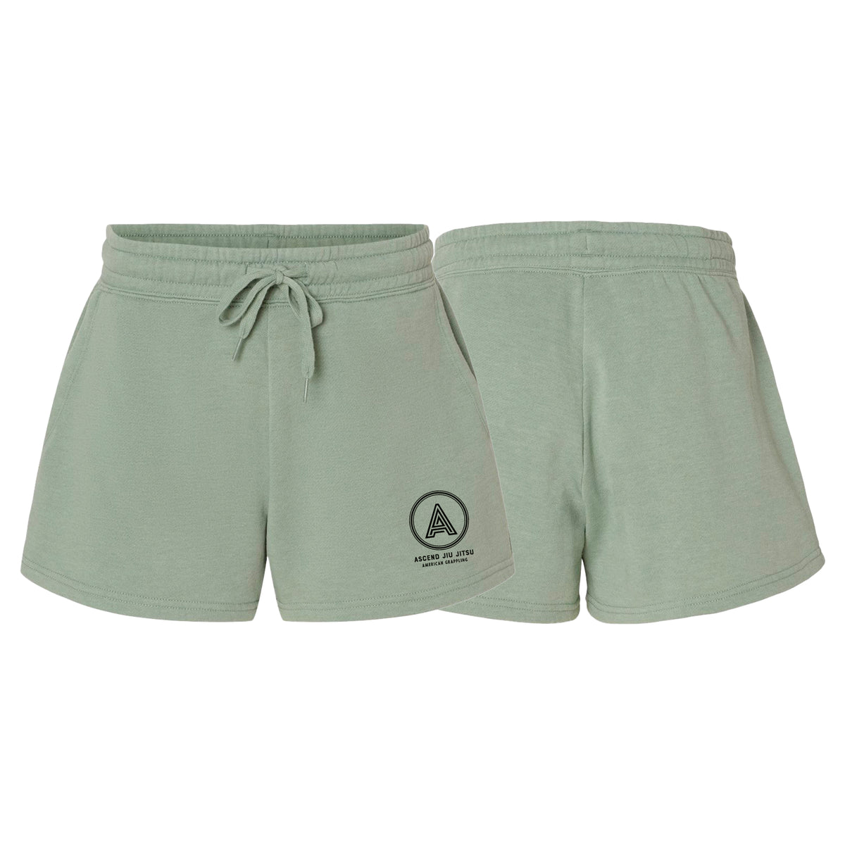 Ascend Jiu Jitsu Women's Sweatshorts - Black and Charcoal #8012