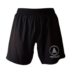 Ascend Jiu Jitsu All Black Custom Shorts 2.0 #8012 A